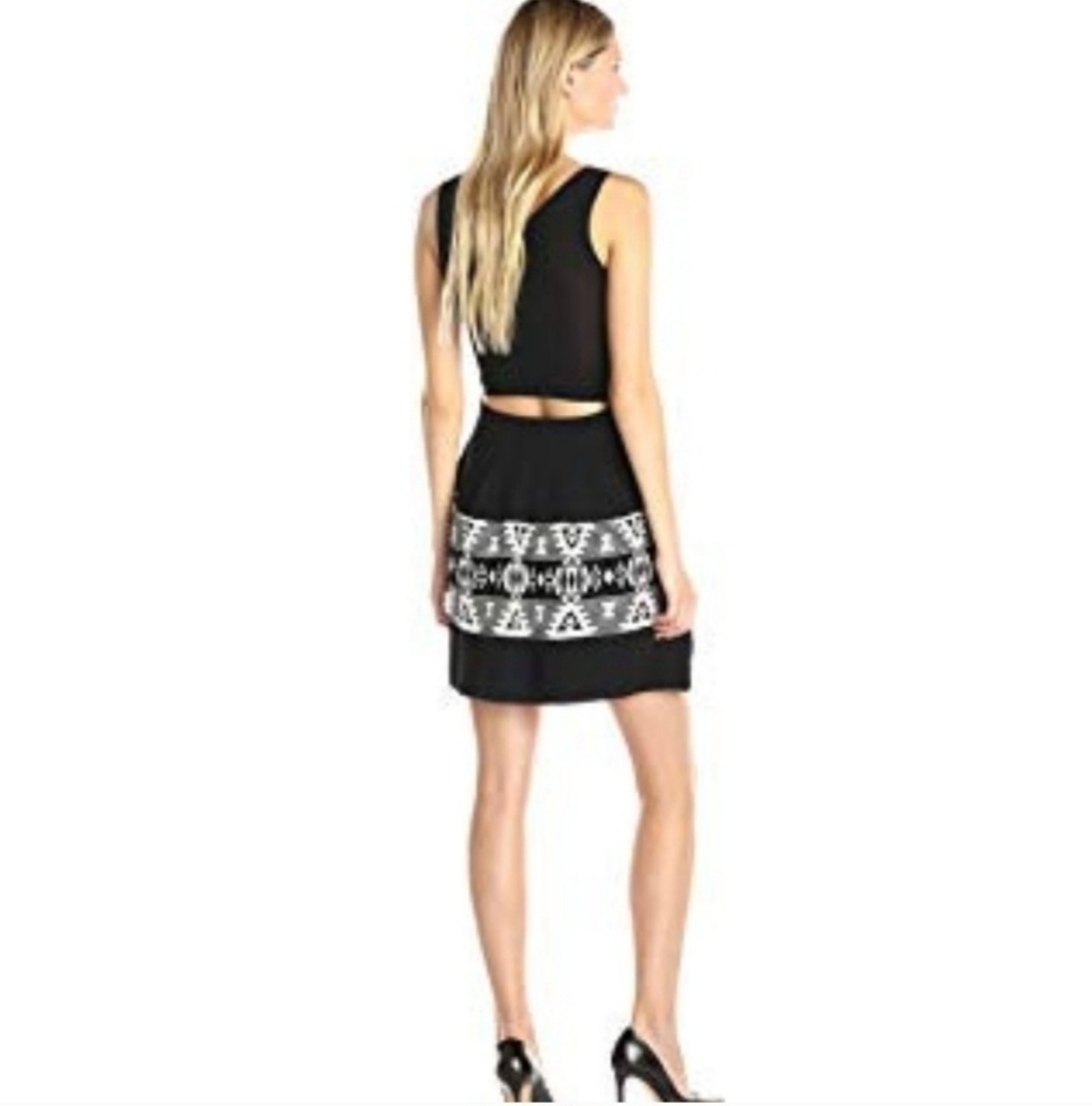 💜 Sam Edelman | Perry Jacquard back cutout dress